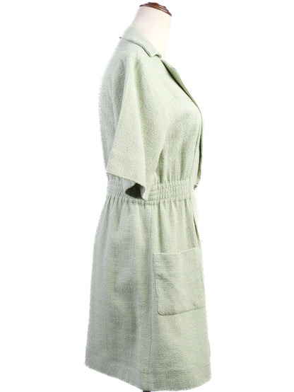 Excellent Sandro Blue Viscose Dress Double-Breasted Size M