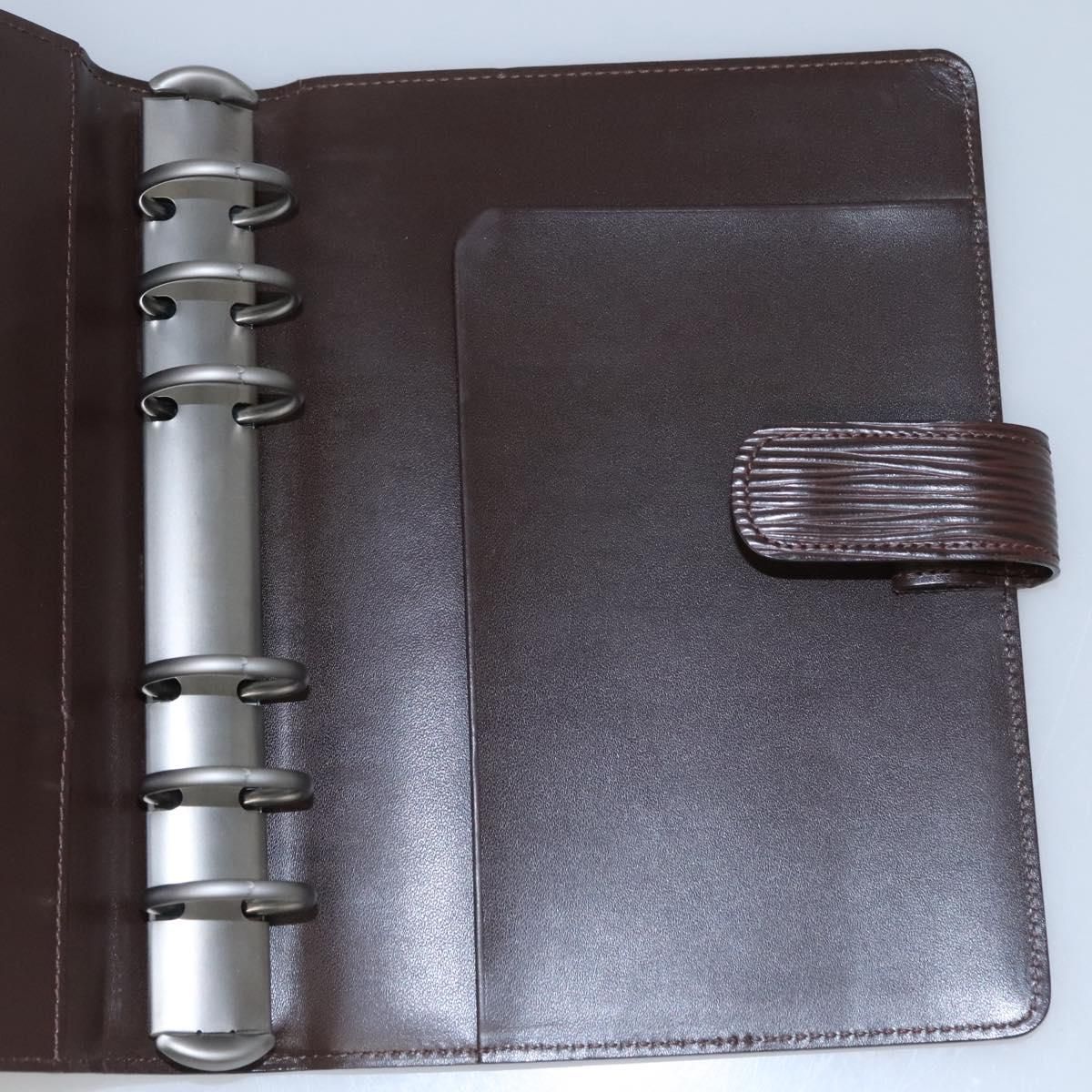 Louis Vuitton Epi Agenda Mm Day Planner Cover Mocha R 2004d Lv Auth