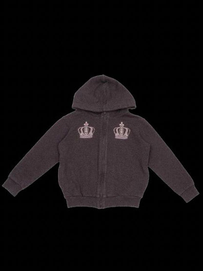 Good Dolce Gabbana Gray Hoodie for Kids Size 3 with Embroidered Crowns