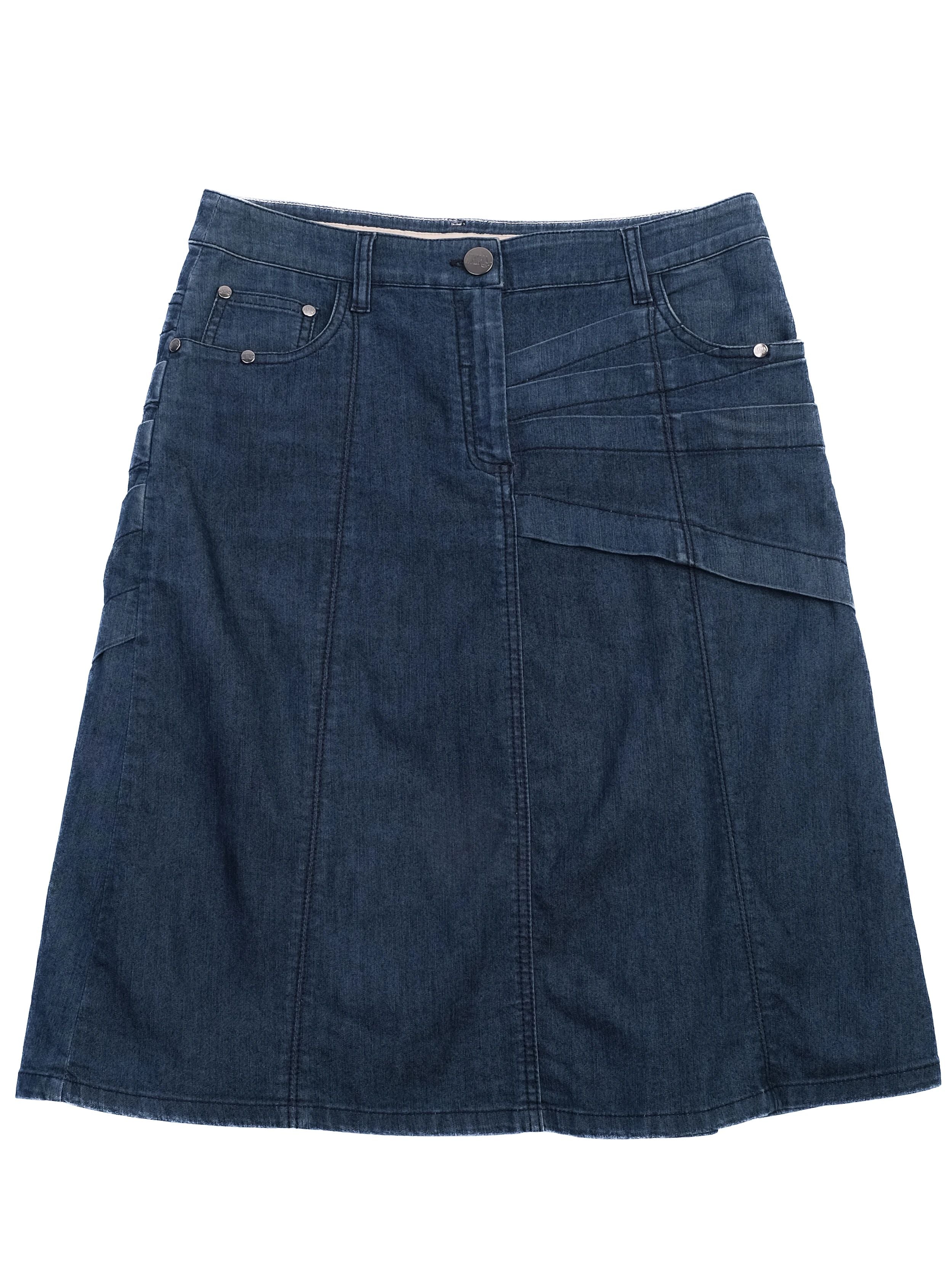 Excellent La Perla Blue Denim Skirt Size M with Unique Details