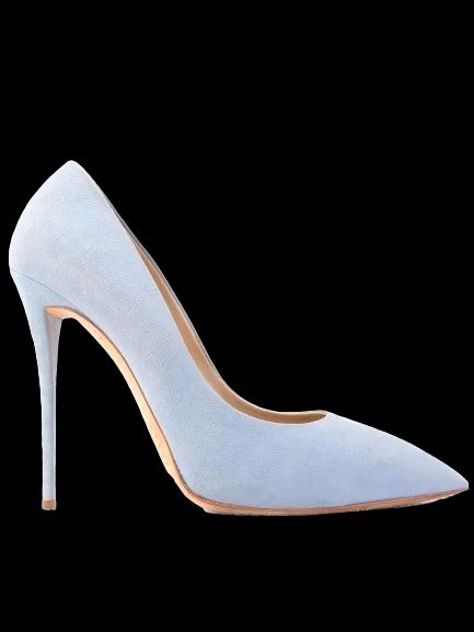 Excellent Giuseppe Zanotti Blue Leather High-Heeled Shoes Size 39