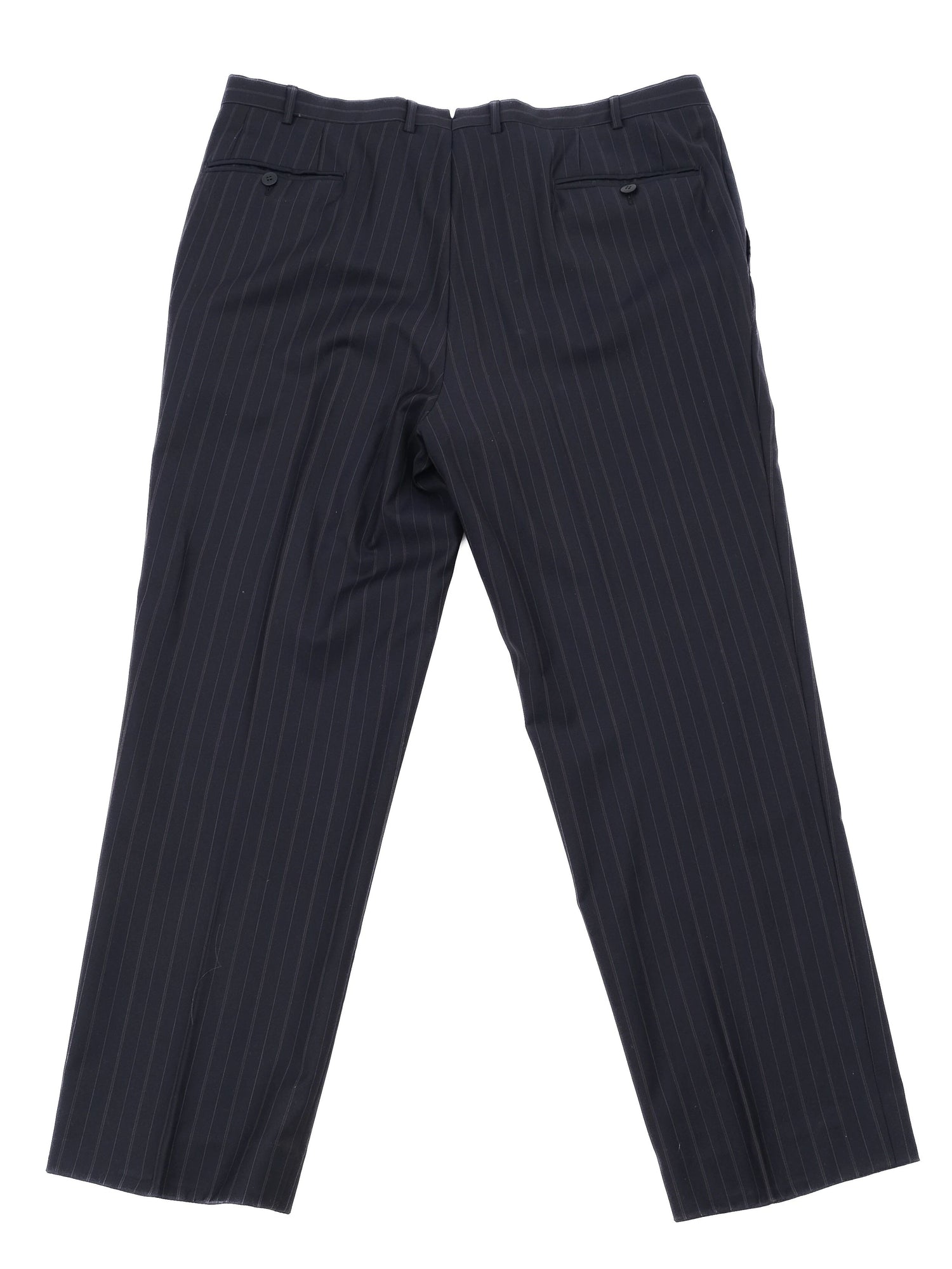 Excellent BRIONI Black Wool Pinstripe Suit Jacket Size XL
