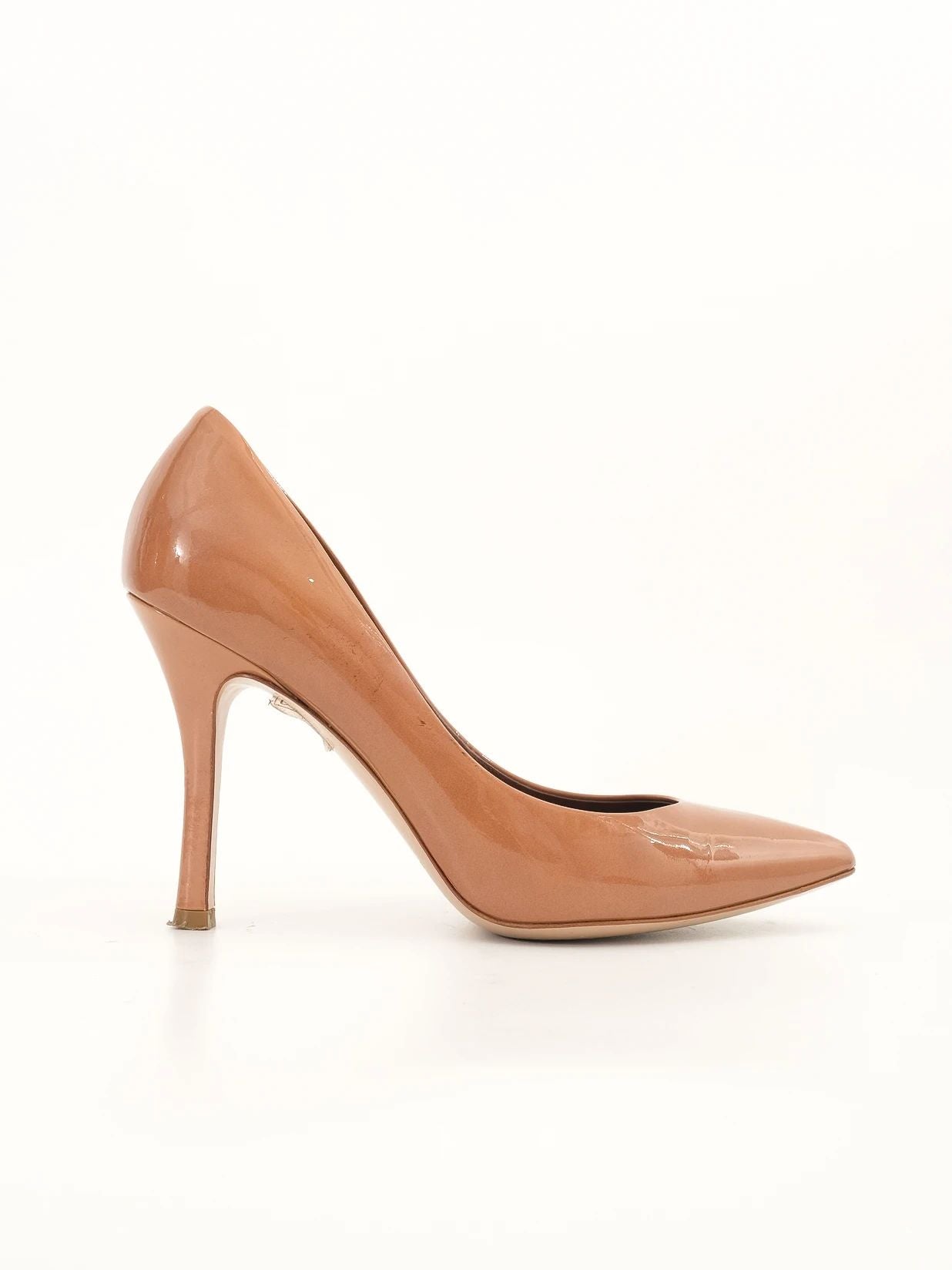 Fabio Rusconi Orange Leather High-Heeled Shoe Size 37.5