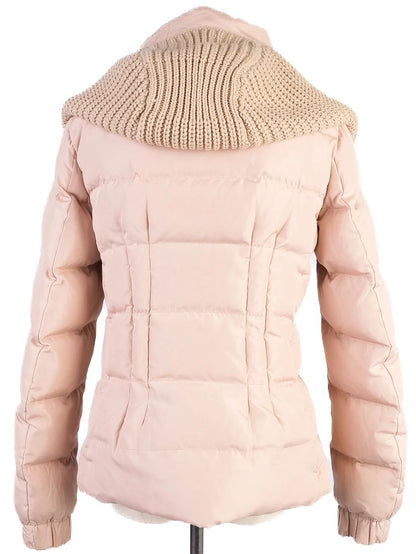 Excellent Tory Burch White Puffer Jacket Size S with Knit Overlay