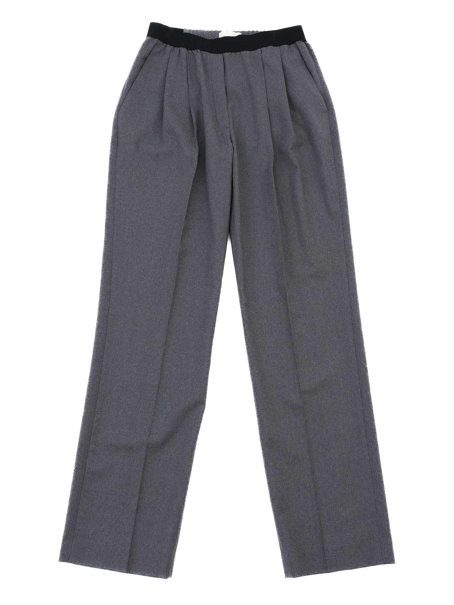 NEW Loulou Studio Gray Wool Trousers Wide Leg Size S