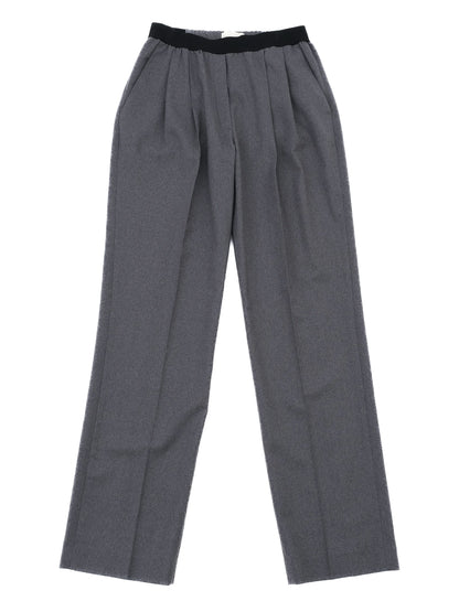 NEW Loulou Studio Gray Wool Trousers Wide Leg Size S