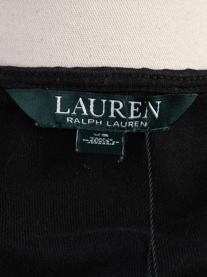 Excellent Ralph Lauren Black Cotton Short-Sleeve Top XS