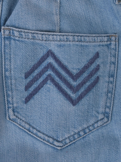 Excellent Missoni Blue Denim Jeans Size S with Chevron Design