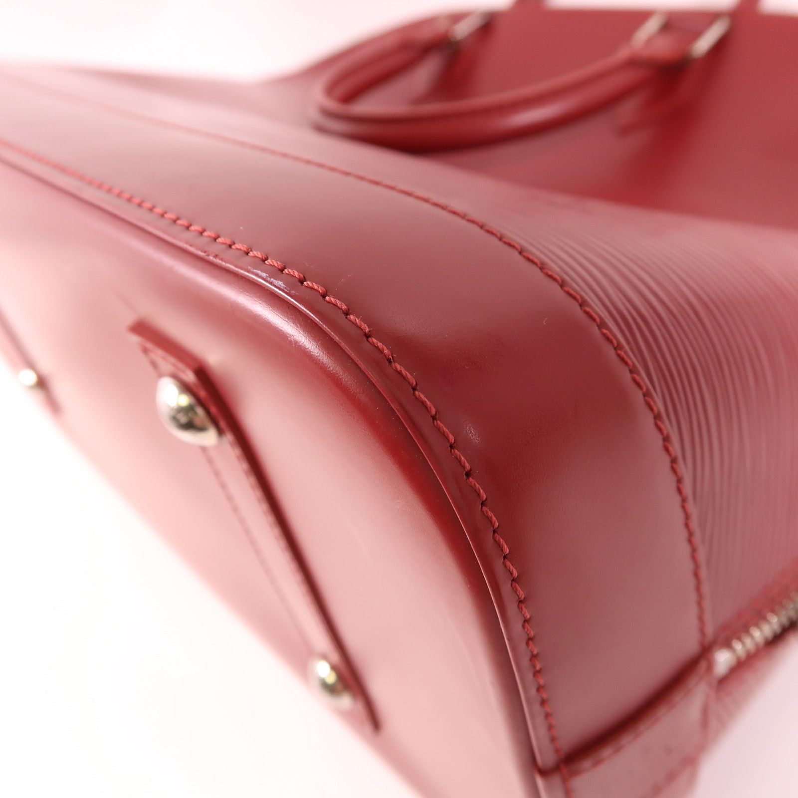 Louis Vuitton Epi Alma Pm Silver-back Handbag Red Handbag M 40490
