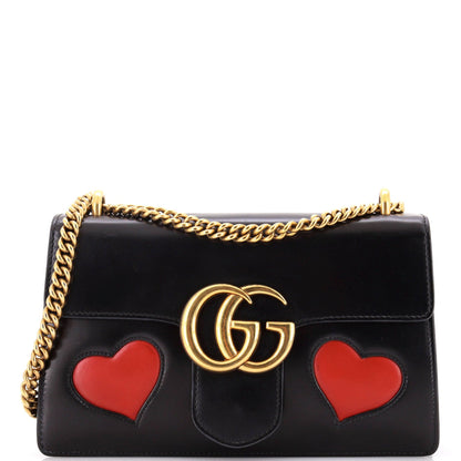 Gucci Marmont Chain Shoulder Bag Patchwork Leather Medium