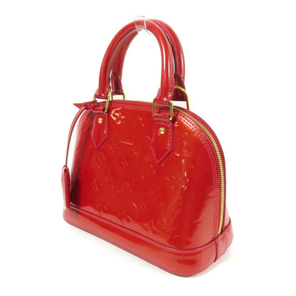 Louis Vuitton Vernis Alma Bb Gold Hand-rolled Shoulder Bag Red Red 2way Shoulder Bag M 91606