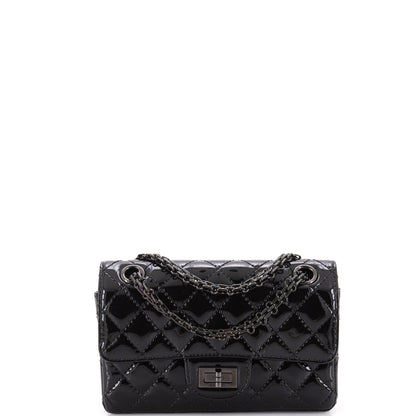 Chanel So Black Reissue 2.55 Flap Bag Quilted Patent Mini