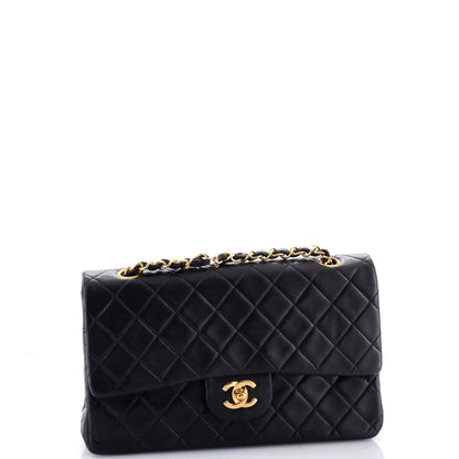 Chanel Vintage Classic Double Flap Bag Quilted Lambskin Medium