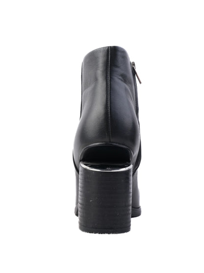 Excellent Alexander Wang Black Leather Ankle Boots Size 37.5