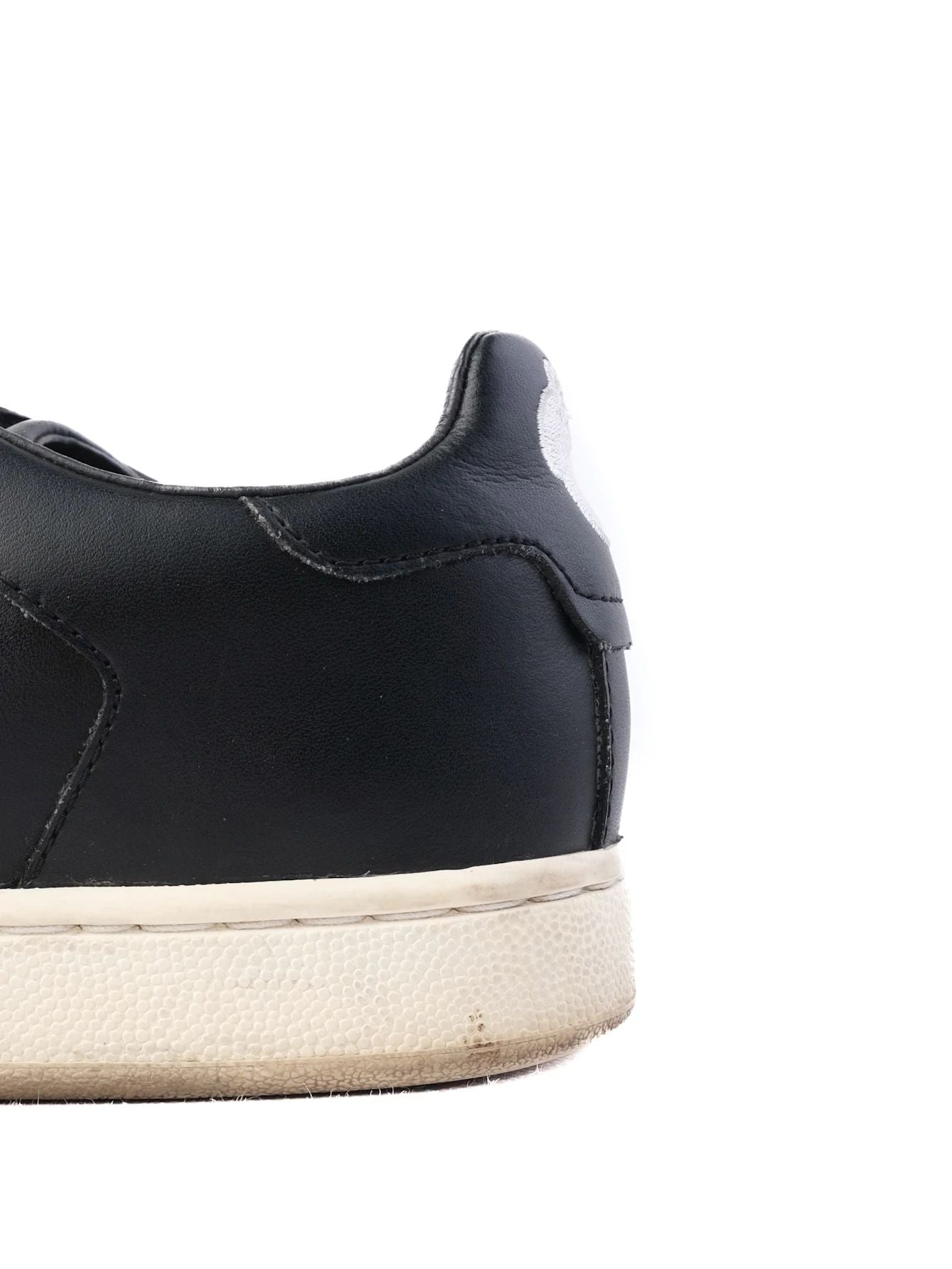 Excellent Moa Black Leather Sneakers with Bow Size 37