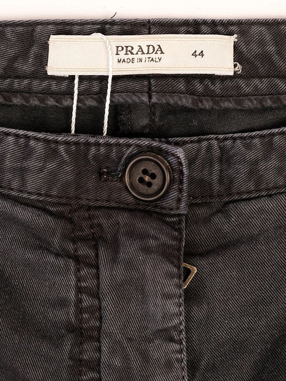 Excellent Prada Gray Cotton Pants Size M for Women