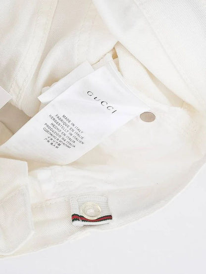 Gucci White Cotton Jeans for Kids Size 7 - Excellent Condition