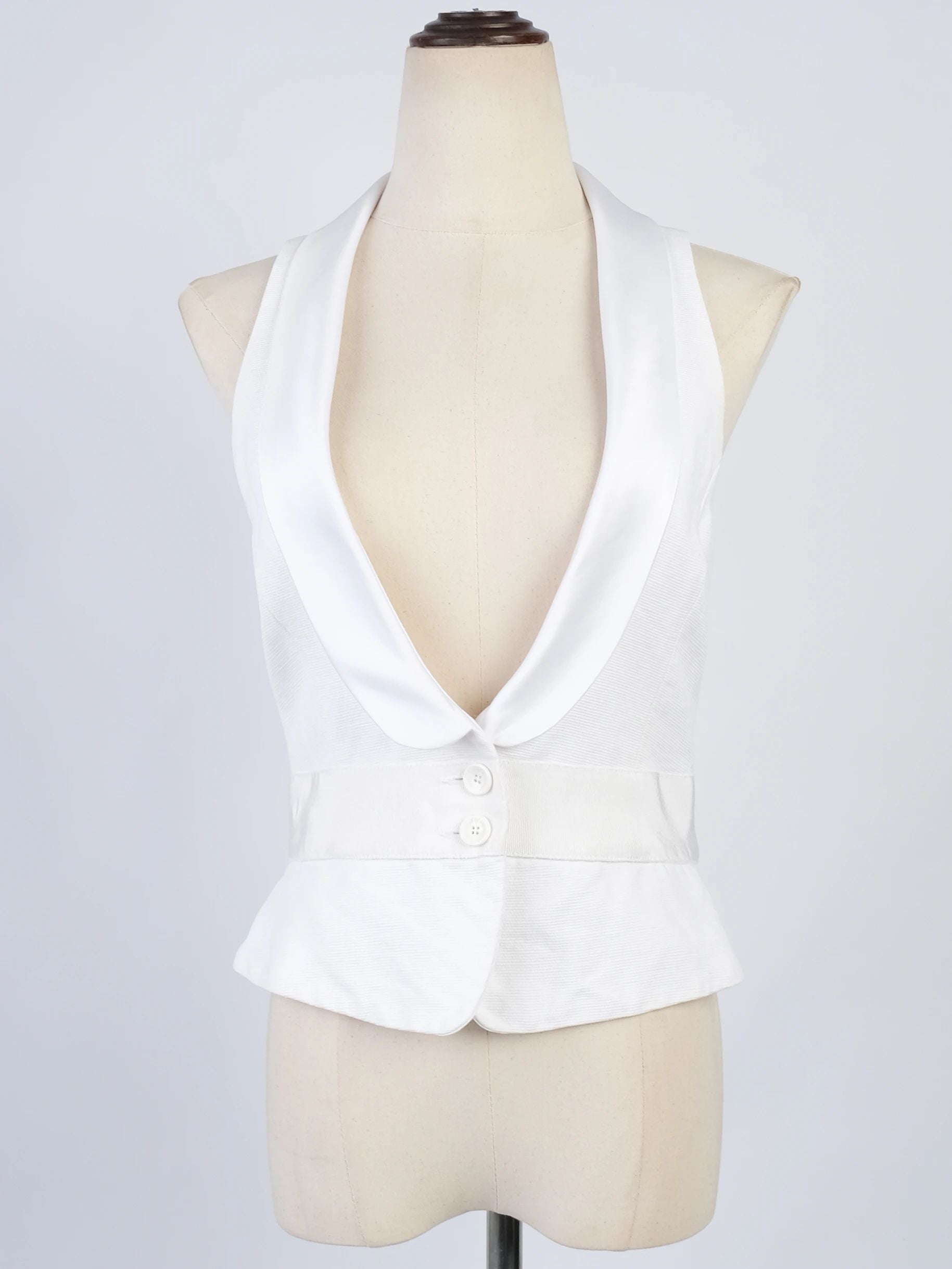 Emporio Armani White Sleeveless Vest Excellent Condition Size L