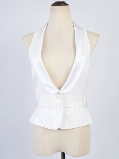 Emporio Armani White Sleeveless Vest Excellent Condition Size L