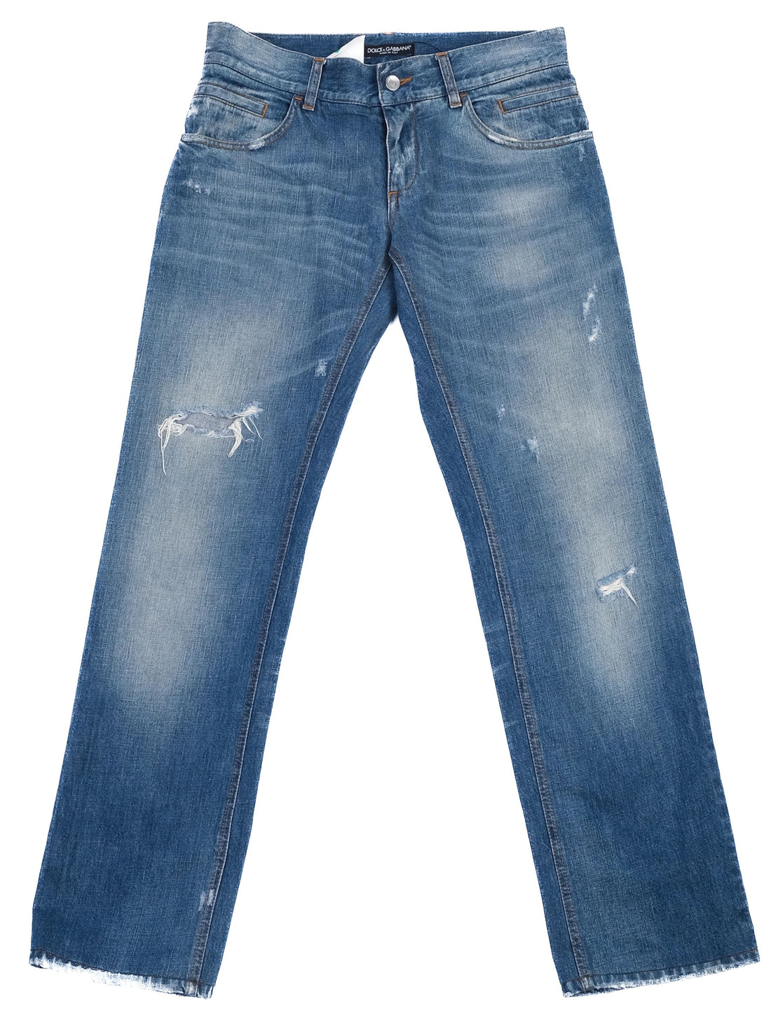 Excellent Dolce Gabbana Distressed Blue Jeans Size S