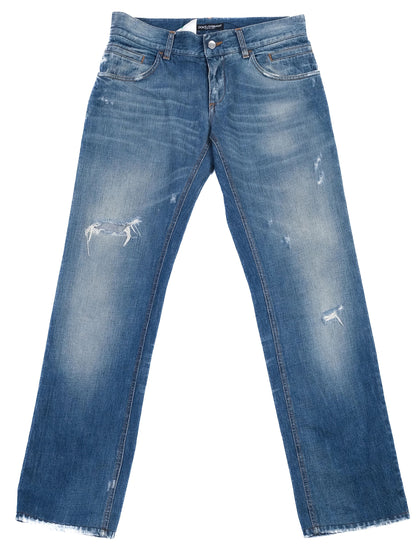 Excellent Dolce Gabbana Distressed Blue Jeans Size S
