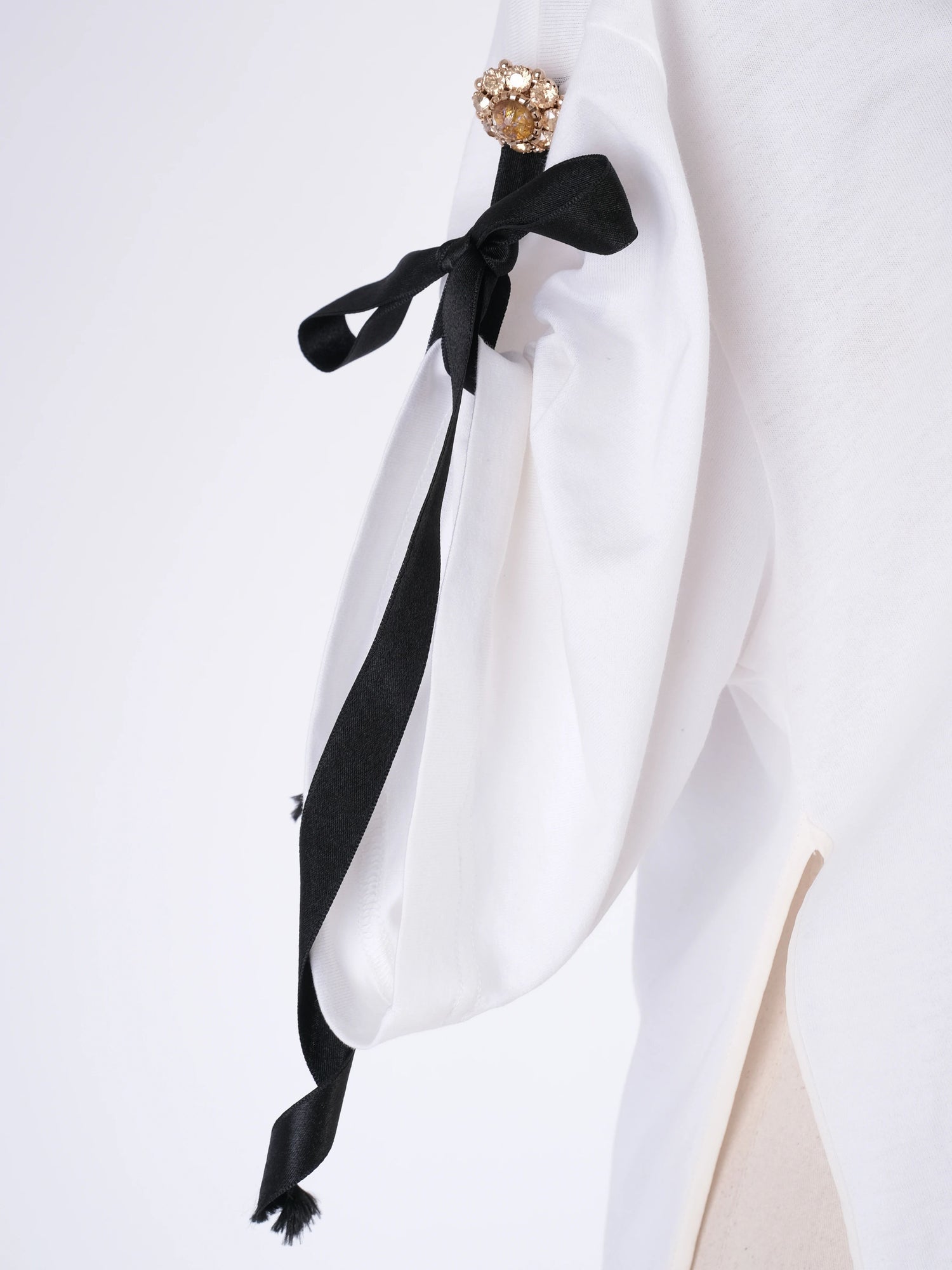 EXCELLENT Dolce Gabbana White Cotton Shirt with Decorative Patches Size S