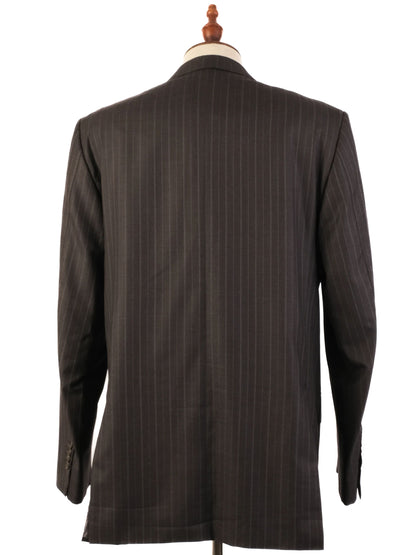 Excellent Ermenegildo Zegna Black Wool Suit Jacket Size L