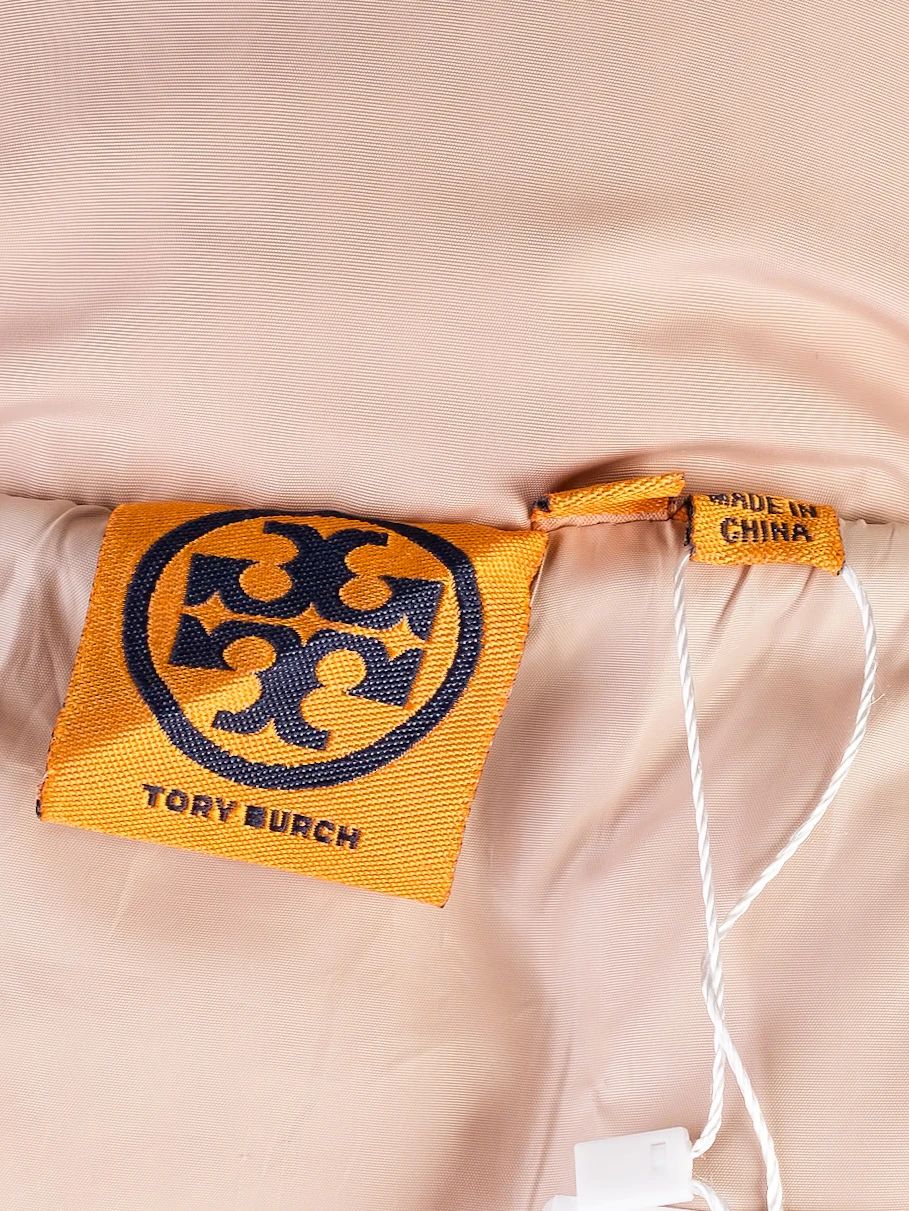 Excellent Tory Burch White Puffer Jacket Size S with Knit Overlay