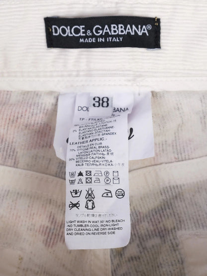 Excellent Dolce &amp; Gabbana Floral Pants XS Velvety Elastane Design