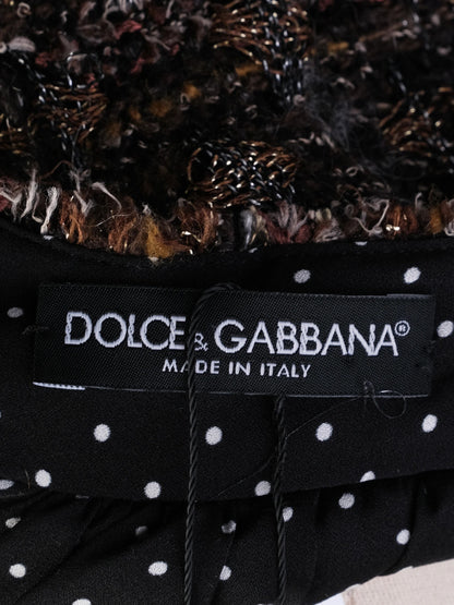 Excellent Dolce Gabbana Black Wool Knee-Length Skirt Size S