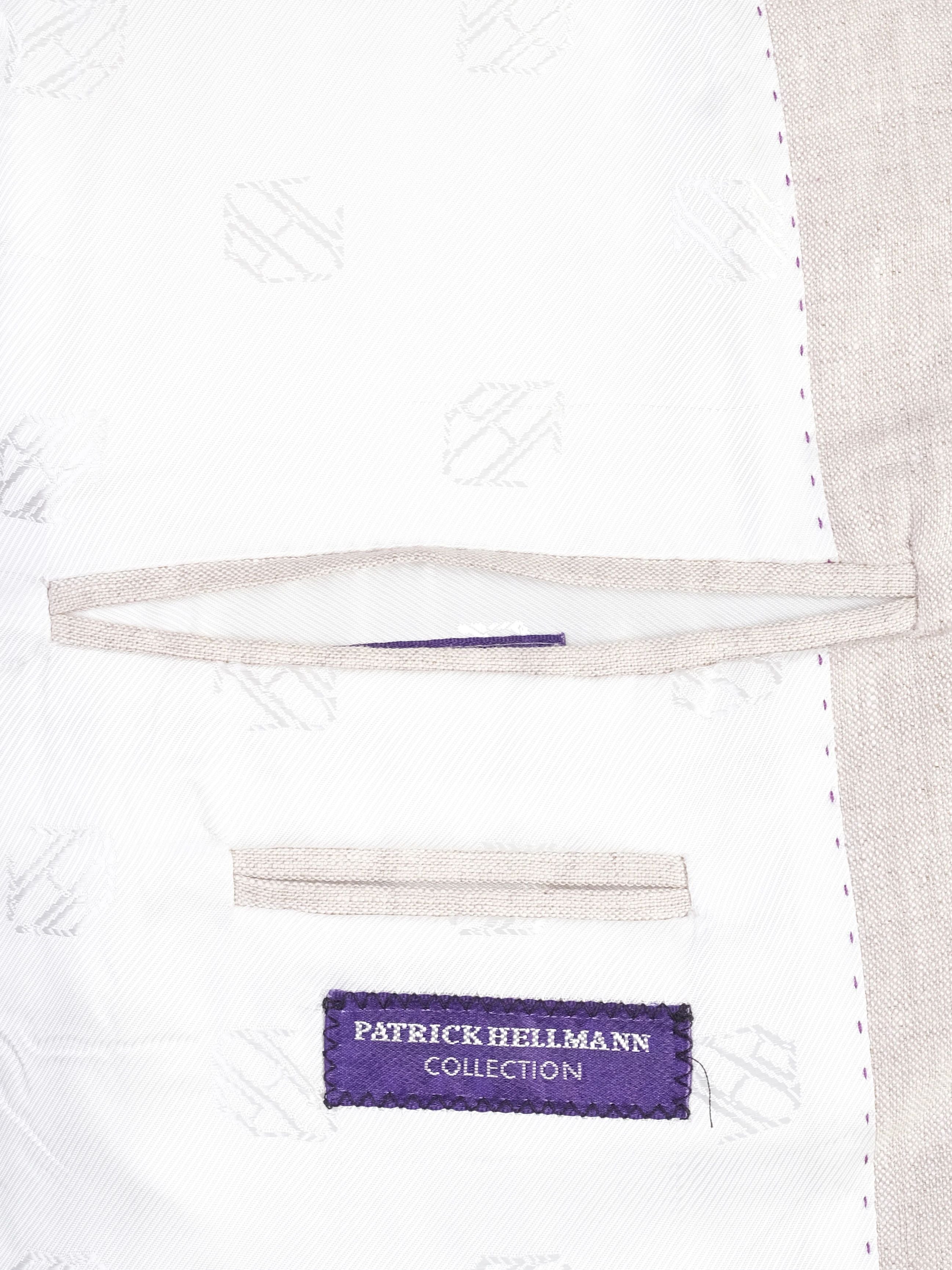 Excellent Patrick Hellman White Linen Blazer Size XXL for Men