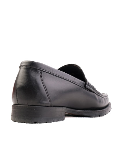 Excellent A.Testoni Black Leather Loafers Size 40 for Men