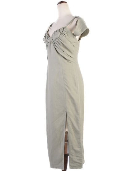 Excellent Jacquemus Green Off-Shoulder Dress Size M Viscose