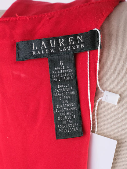 Excellent Ralph Lauren Red Sleeveless Dress Size M