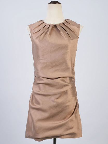 Excellent Prada Gray Wool Sleeveless Dress Size XS