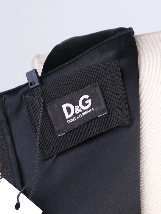 Excellent Dolce Gabbana Black Sleeveless Fitted Dress Nylon