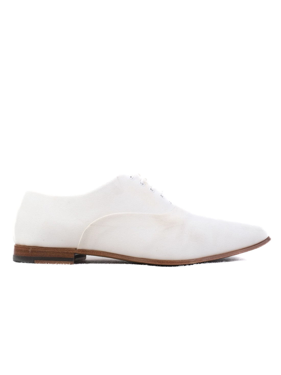 Excellent Prada White Leather Dress Shoes Size 41 for Men