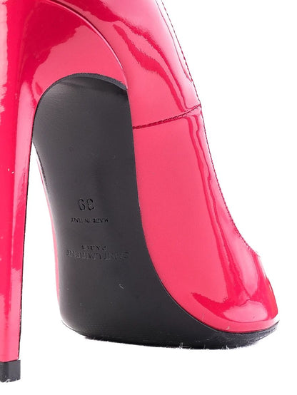 Excellent Saint Laurent Pink High-Heeled Peep-Toe Shoes Size 39