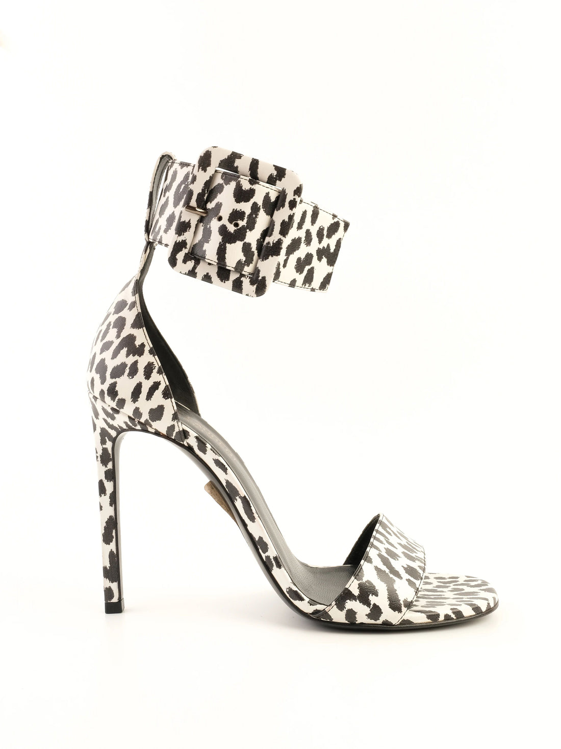 Excellent Saint Laurent High-Heeled Shoes Animal Print Leather Size 38