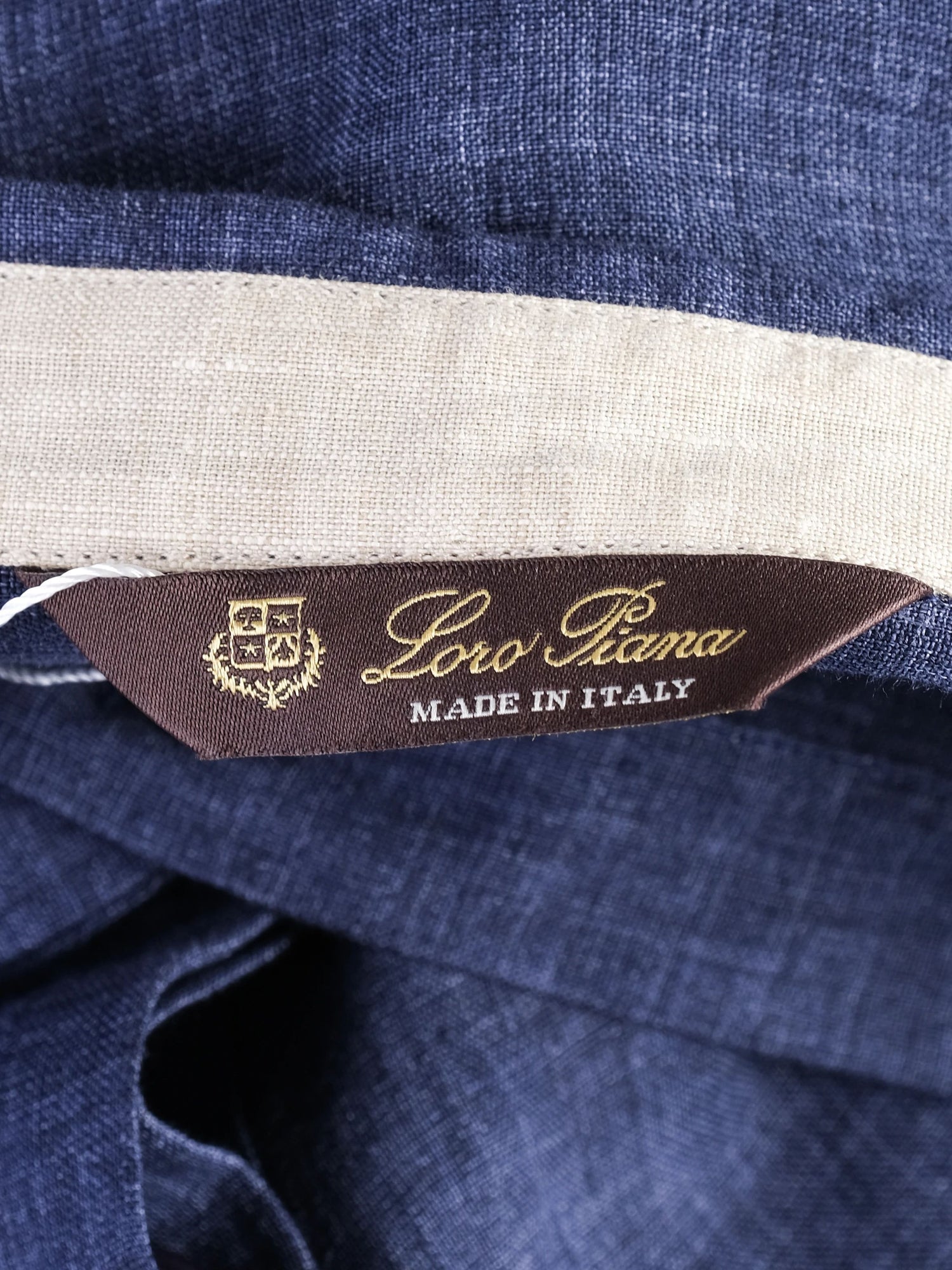 Excellent Loro Piana Blue Long Sleeve Button-Up Shirt Size M