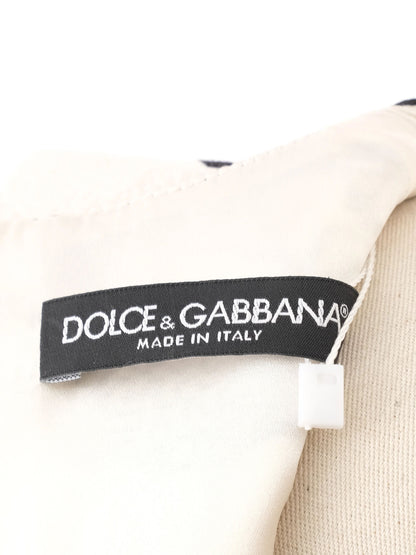 NEW Dolce Gabbana Sleeveless Floral Dress White Size S