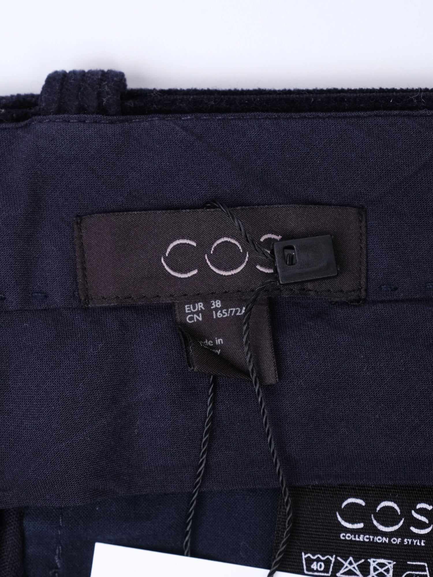Excellent Cos Blue Corduroy Shorts Size M Women Elastane