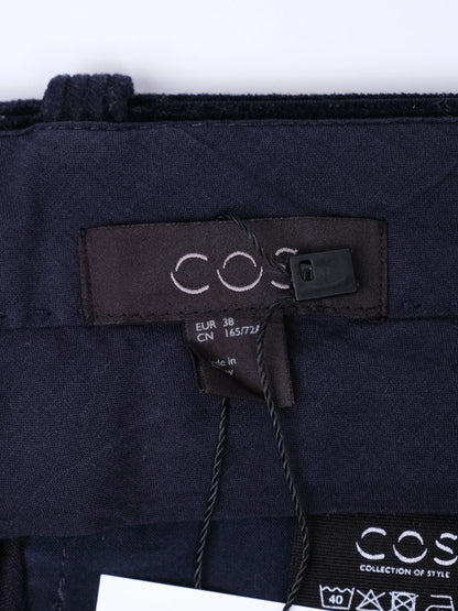 Excellent Cos Blue Corduroy Shorts Size M Women Elastane