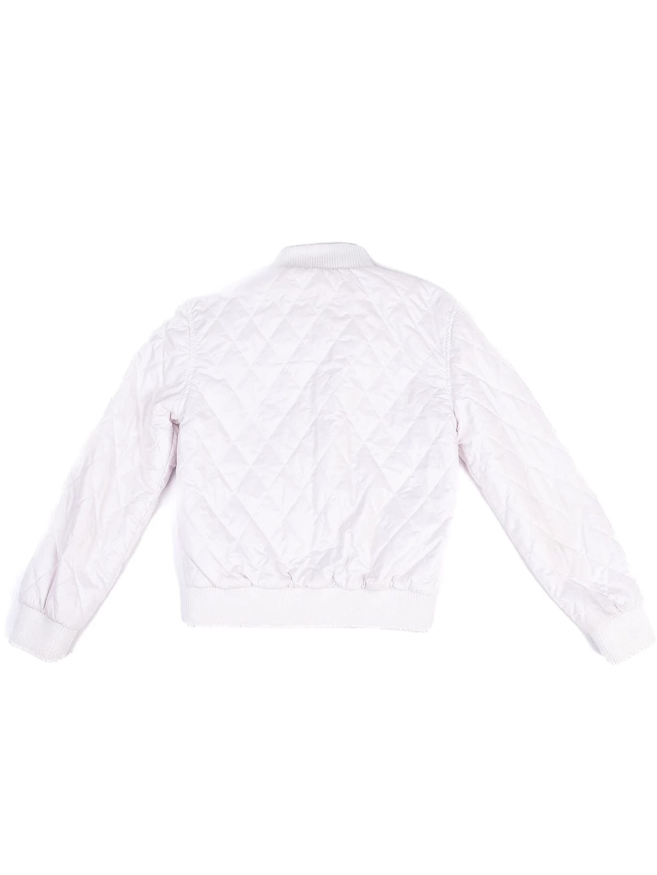 Excellent Armani Junior White Quilted Jacket Size 10 for Kids