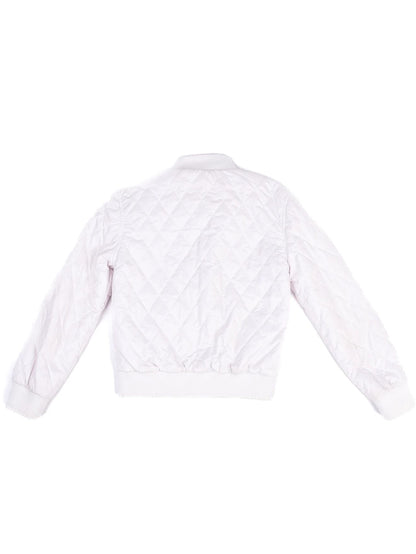 Excellent Armani Junior White Quilted Jacket Size 10 for Kids