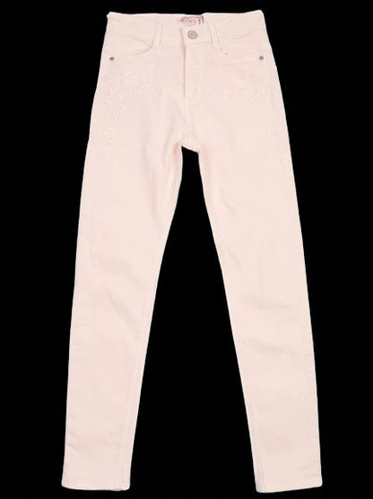 Excellent Bonpoint Pink Cotton Pants Size 10 for Kids with Embroidery