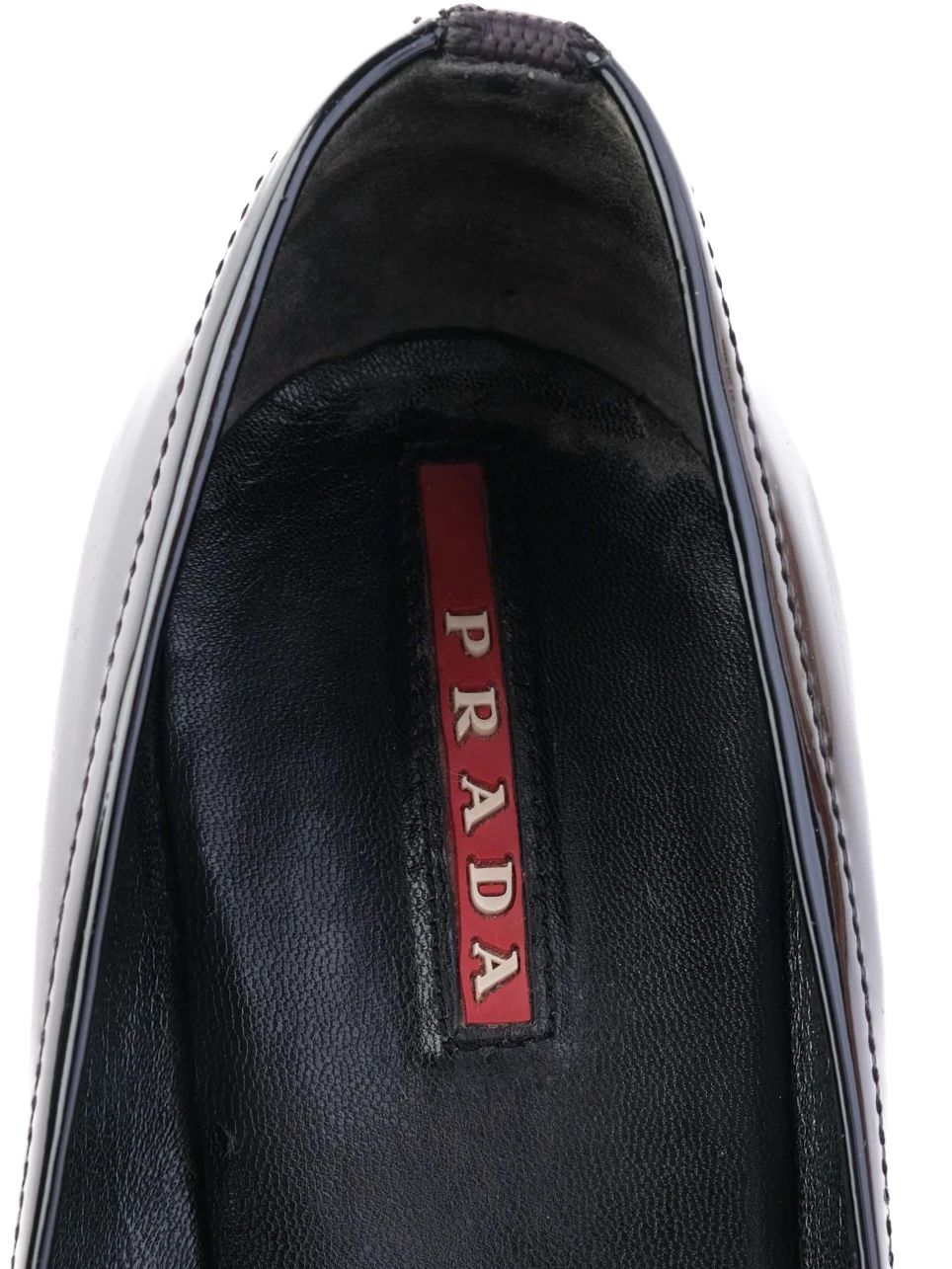 Excellent Prada Black Leather High-Heeled Shoes Size 36.5