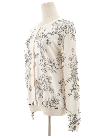 Excellent TWINSET White Floral Pattern Cardigan Size XS