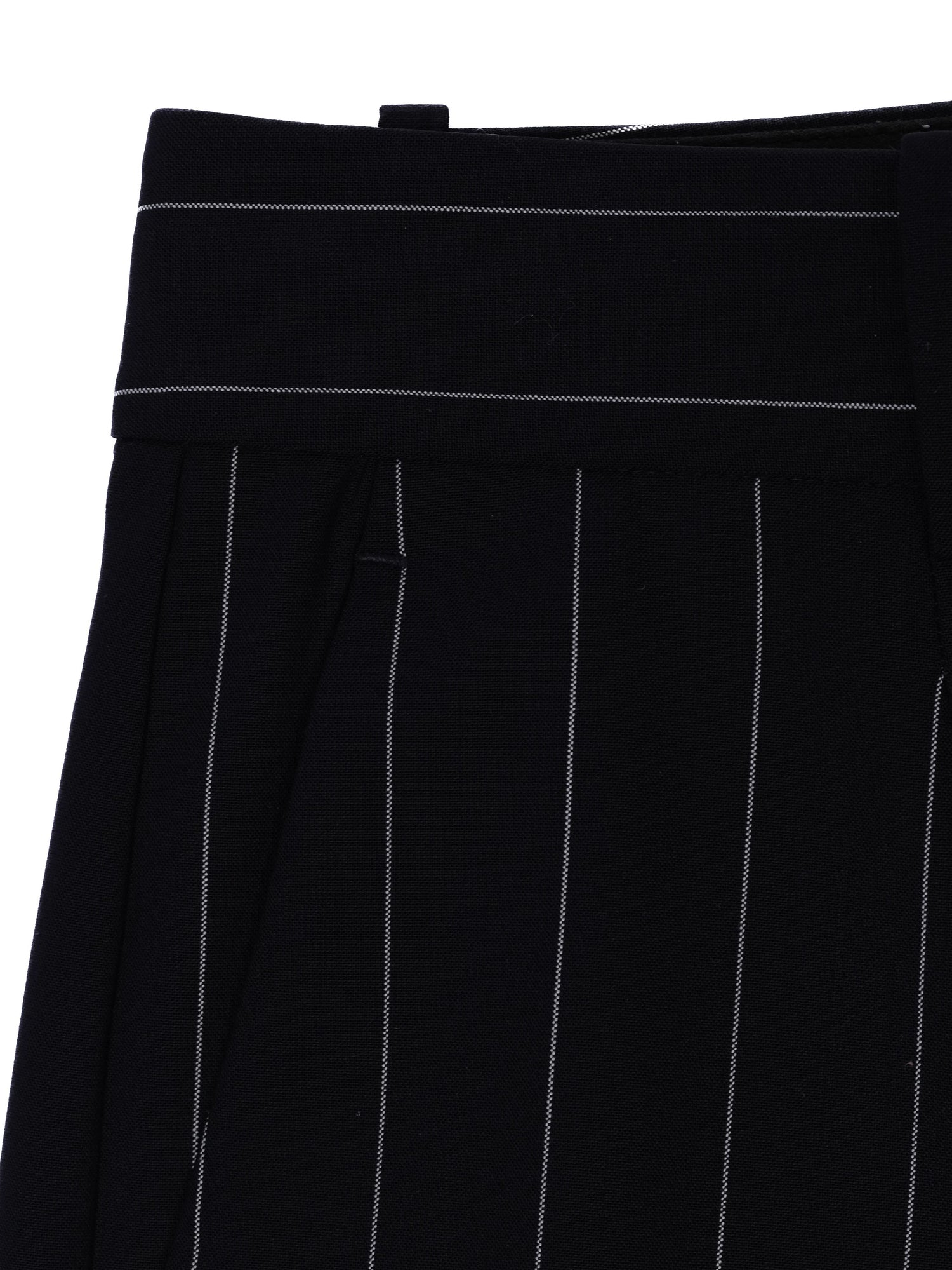 Excellent Theory Black Pinstripe Trousers Size S Wool