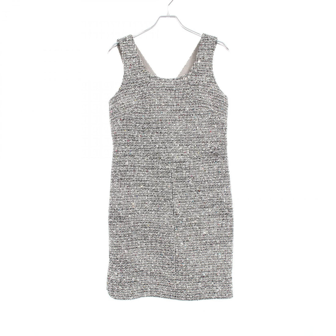 Chanel Black White Multicolor Tweed Dress Cotton Wool P 50613v 37597